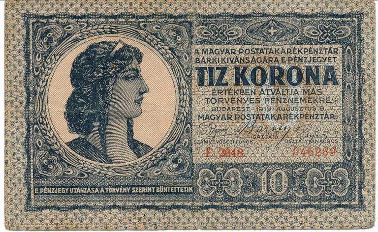 10 Korona 1919 F 2048