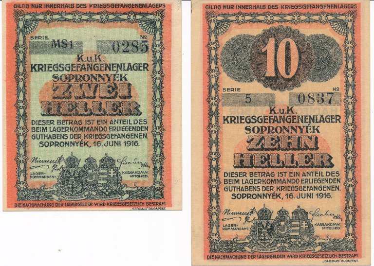 Lot of banknotes from Sopronnyék (2pcs)