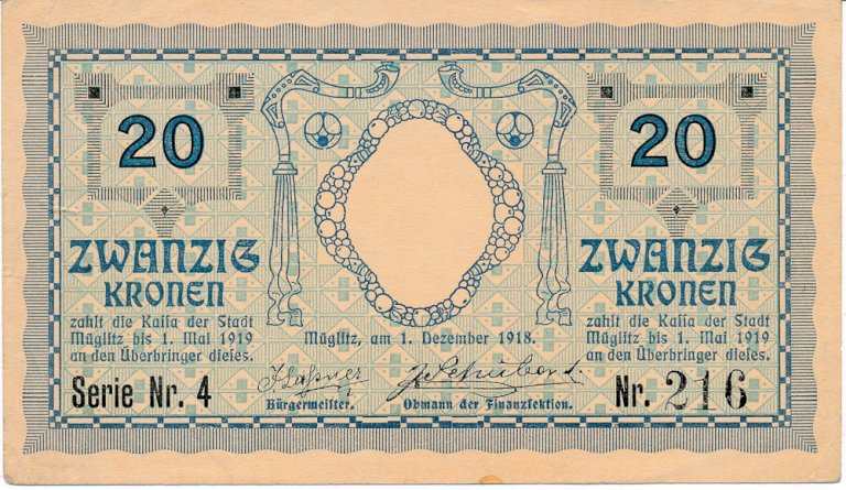 20 Korona 1919 Muglitz/Mohelnice