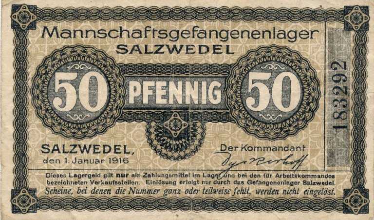 50 Pfennig 1916 (Mannschaftsgefangenenlager Salzwedel)