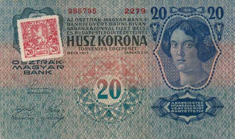 20 Koruna 1913/1919 s. 2279 (stamp)