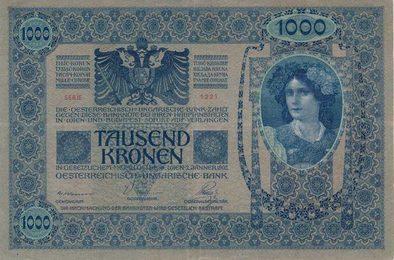 1000 Koruna 1902/1919 s. 1221 (stamp)