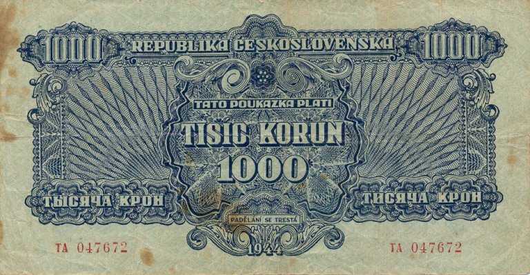 1000 Koruna 1944 TA