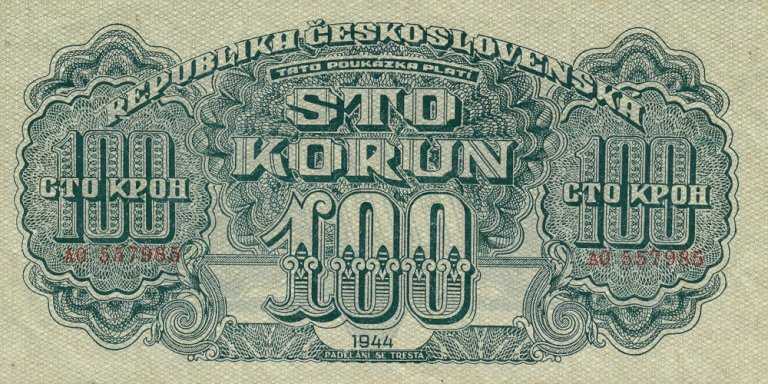 100 Koruna 1944 AO