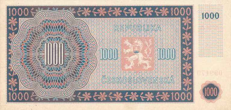 1000 Kčs 1945 s. 16 A