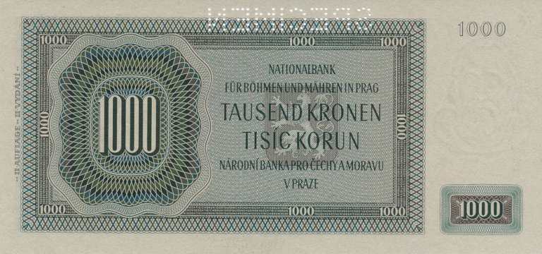 1000 Koruna 1942 Da (II. emission) perf.