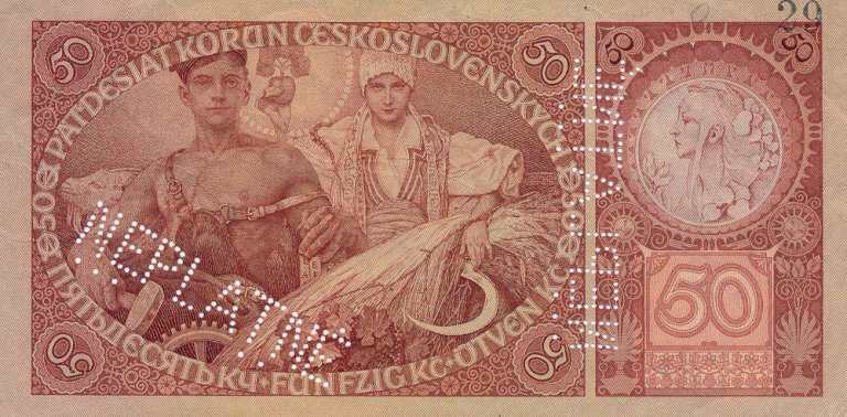 50 Koruna 1929 A (bank specimen)