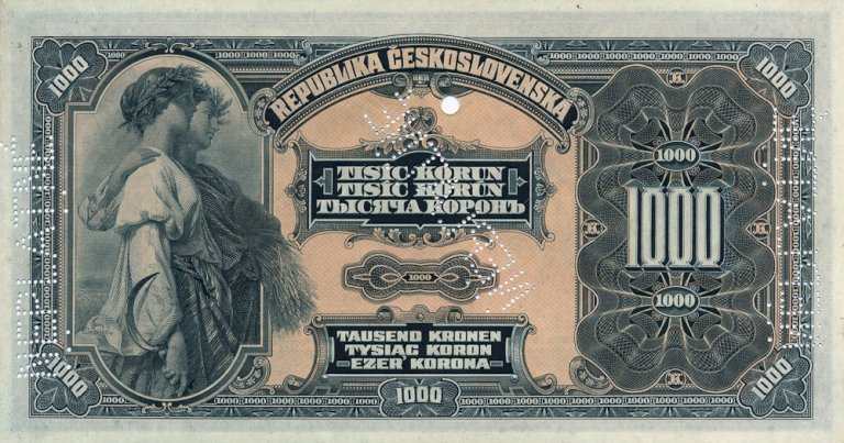 1000 Kč 1919 E (bankový vzor)