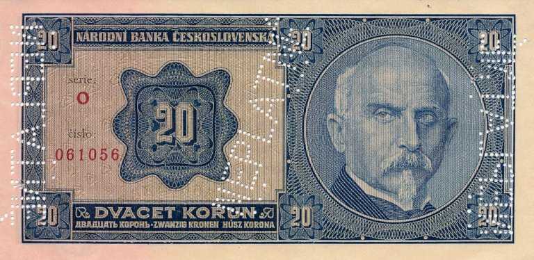 20 Koruna 1926 O (bank specimen)
