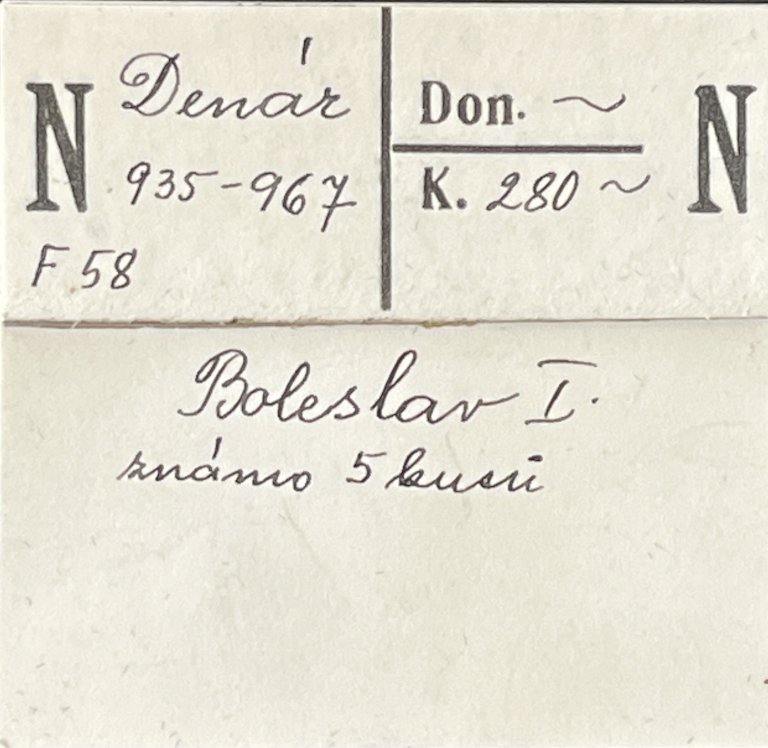 Denar Boleslaus II (Novák collection)