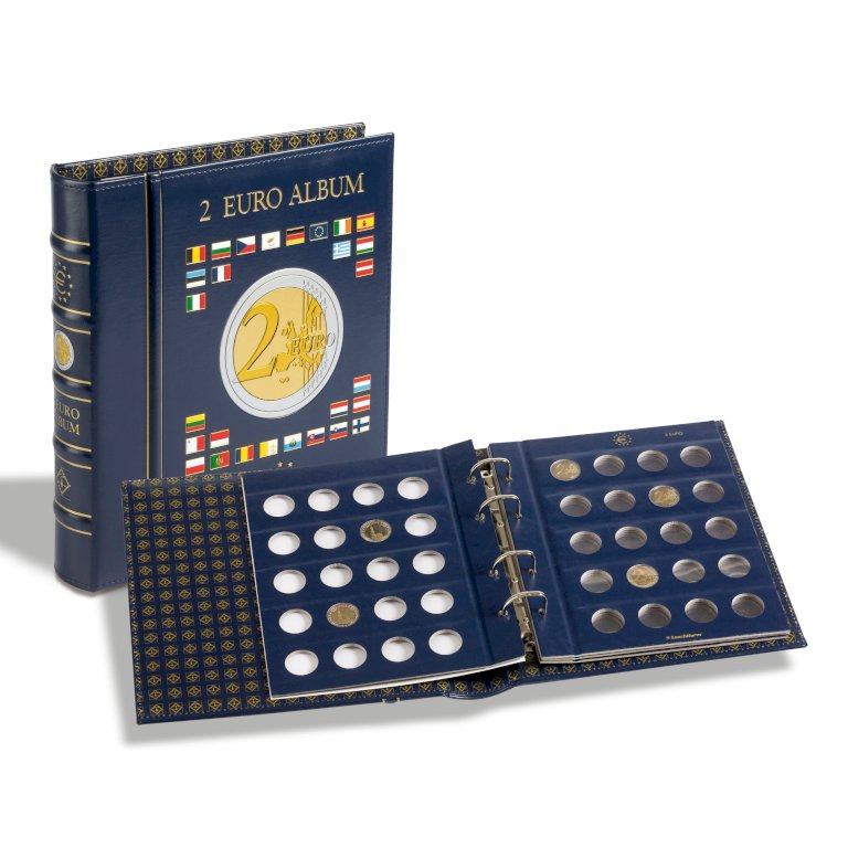 Kroužkový pořadač VISTA na 2-euro mince s ochrannou kazetou