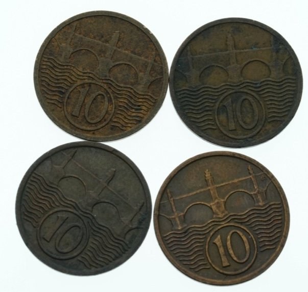 2x 10 Halier 1935 + 2 x 10 Halier 1933 (1)