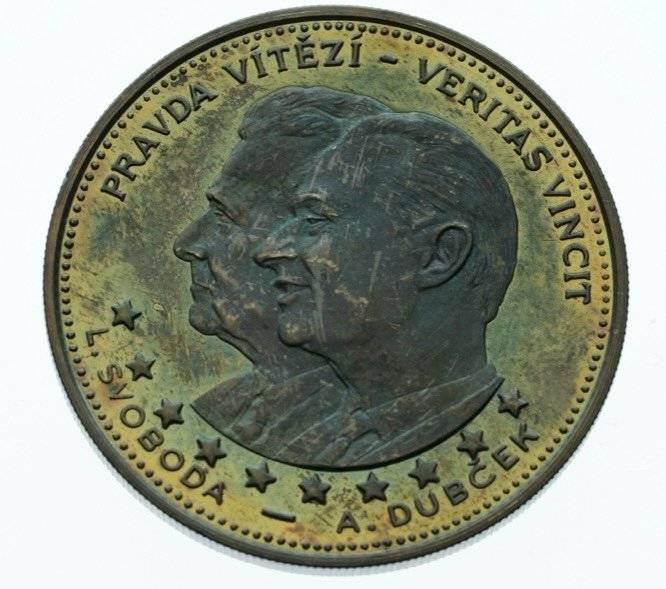 Strieborná medaila 1968 - Alexander Dubček/ L. Svoboda (1)