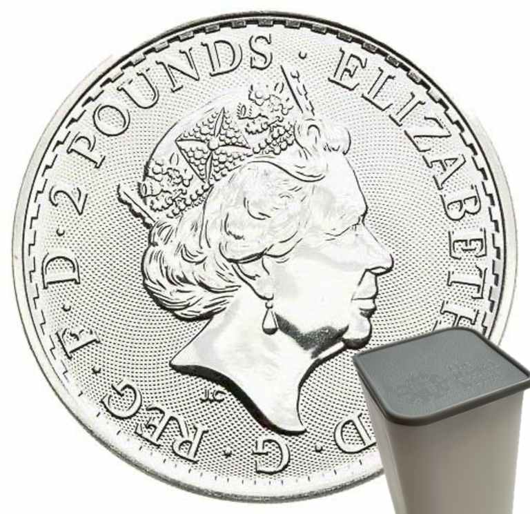 Britannia 1 Oz Silver Investment Coin (Price 25 pcs with VAT) - front