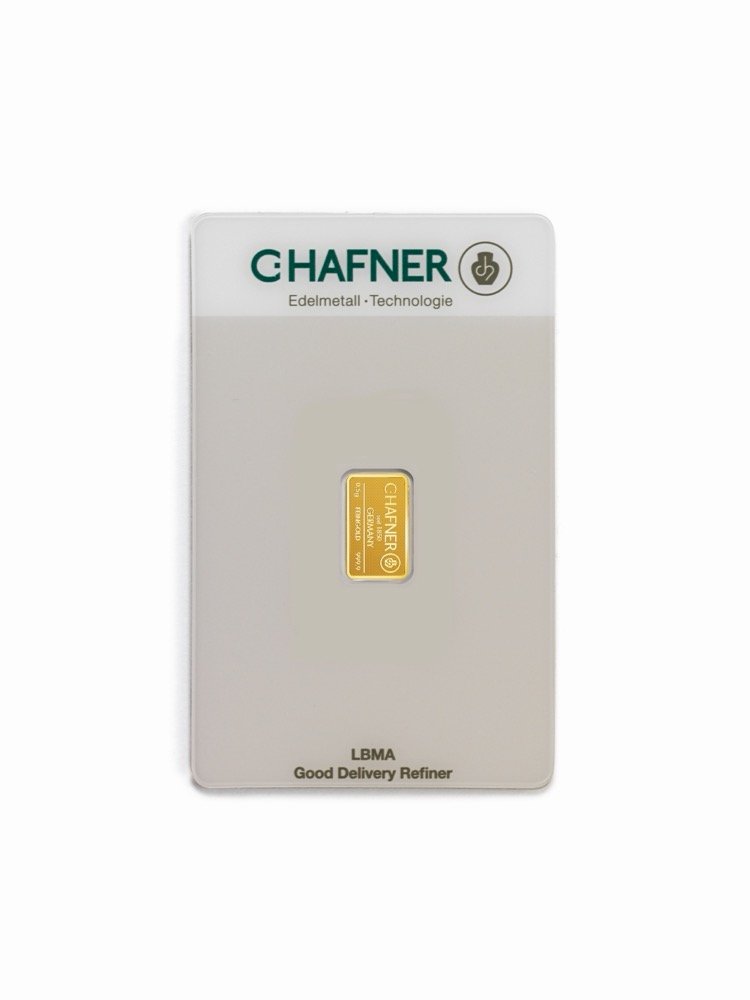 Gold bar C. Hafner 0,5 g - front