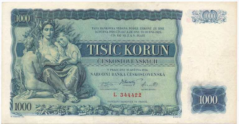 1000 Korun 1934