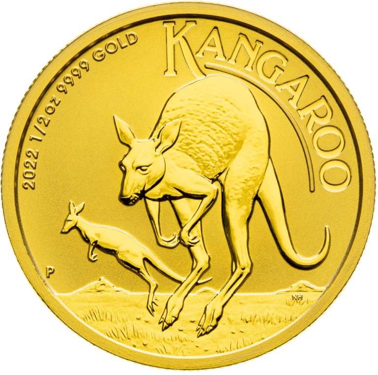 Investičné zlato Kangaroo - 1/2 unce - averz