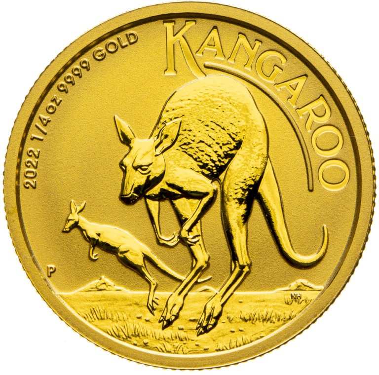 Investičné zlato Kangaroo - 1/4 unce - averz