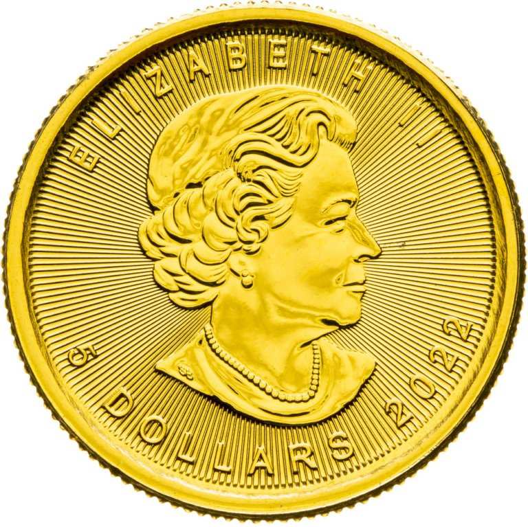 Gold coin Maple Leaf 1/10 ounce (2)