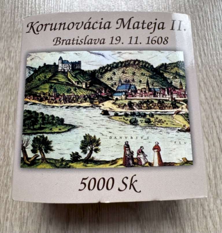 5000 Sk 2008 -  Korunovácia Mateja II. - front