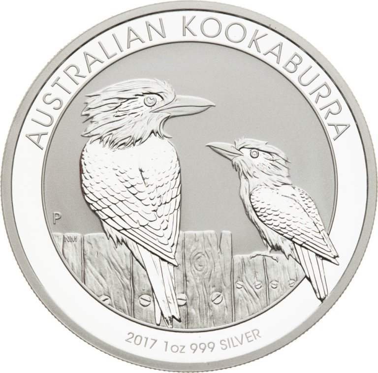 Investičné striebro Kookaburra (2017) - 1 unca - averz