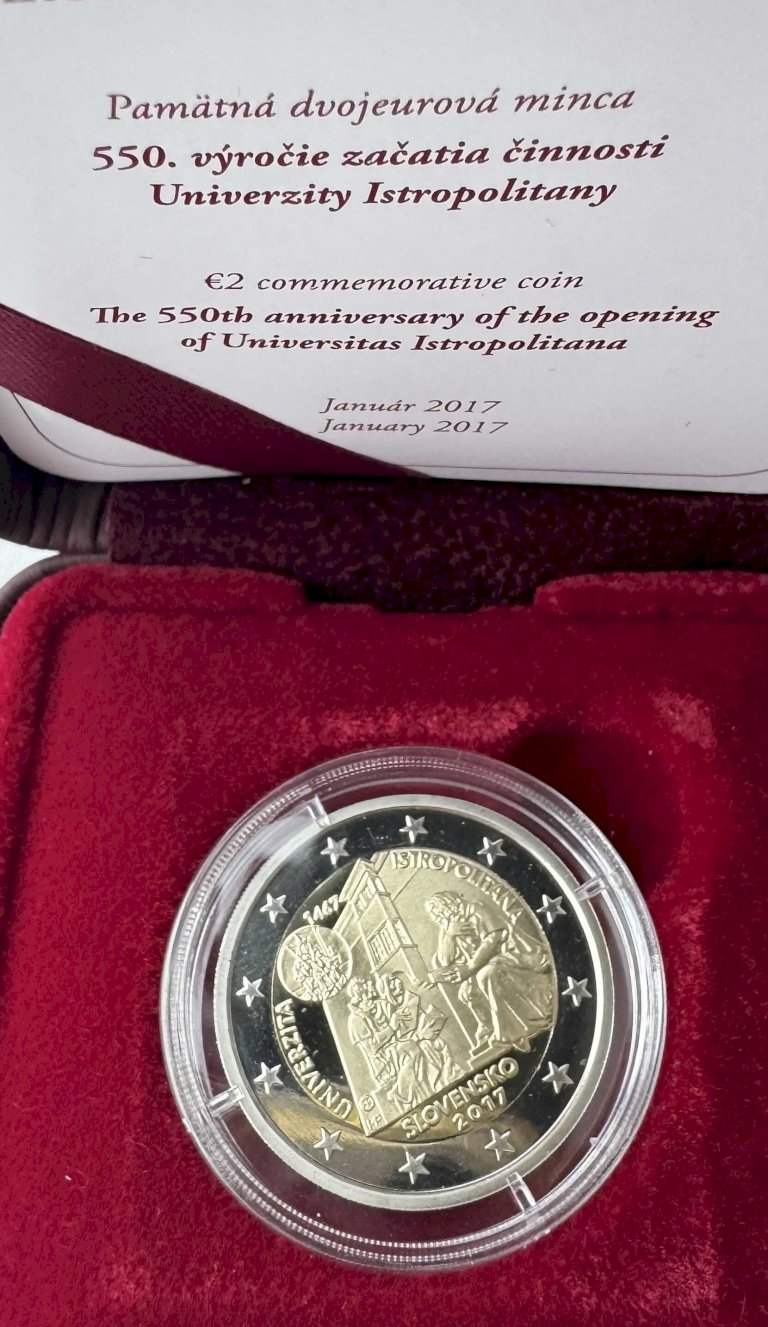 2€ Univerzita Istropolitana proof - front