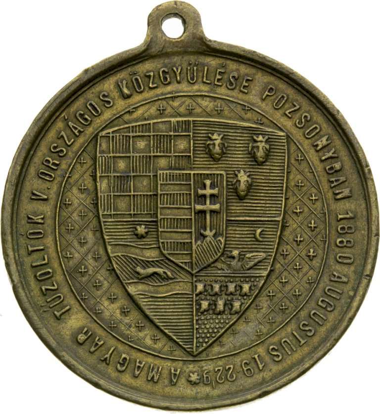 Medal 1880 - Firefighters in Bratislava - front