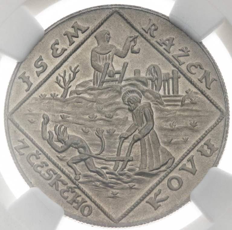 Medal 1928/1974 - Jsem ražen z českého kovu (strike in Cu-Ni) MS 67 - front