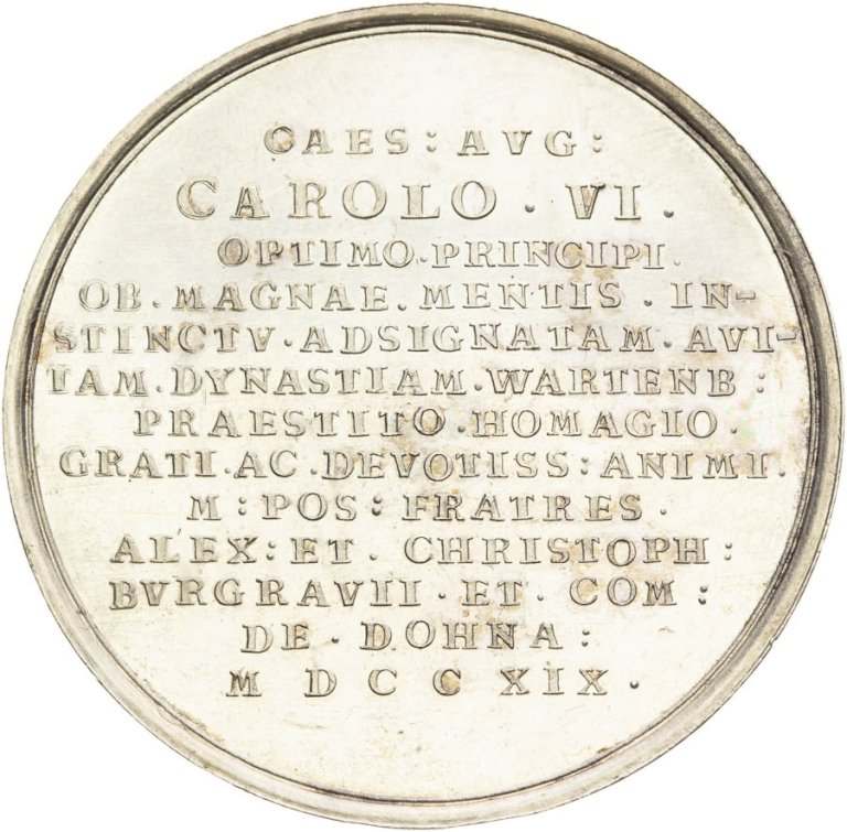 Silver medal 1719 - Homage in Wartenberg (2)