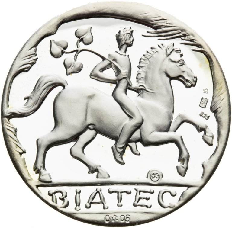 Silver medal with the BIATEC motif, no. 18 (1)