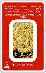 Argor-Heraeus - Gold bar Year of the snake 2025 - 1 ounce - front