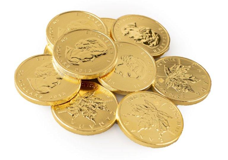 Gold coins Maple Leaf - 10 pcs 1 ounce