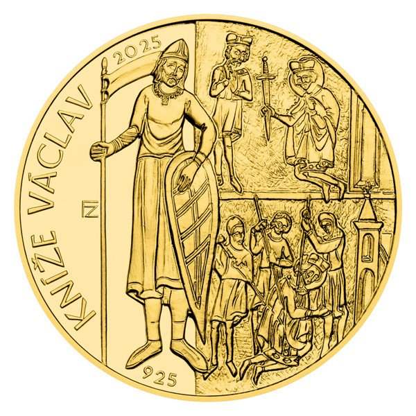 ČNB 10000 Kč 2025 - Kníže Václav PROOF - averz
